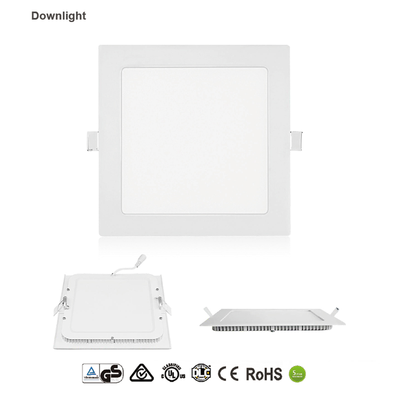 Flat ultra-thin square downlight